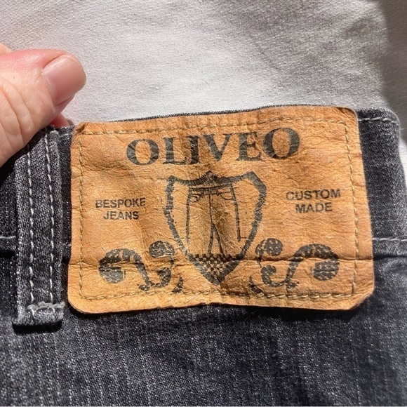 Oliveo classic black handmade jeans, size 16 - Picture 6 of 10